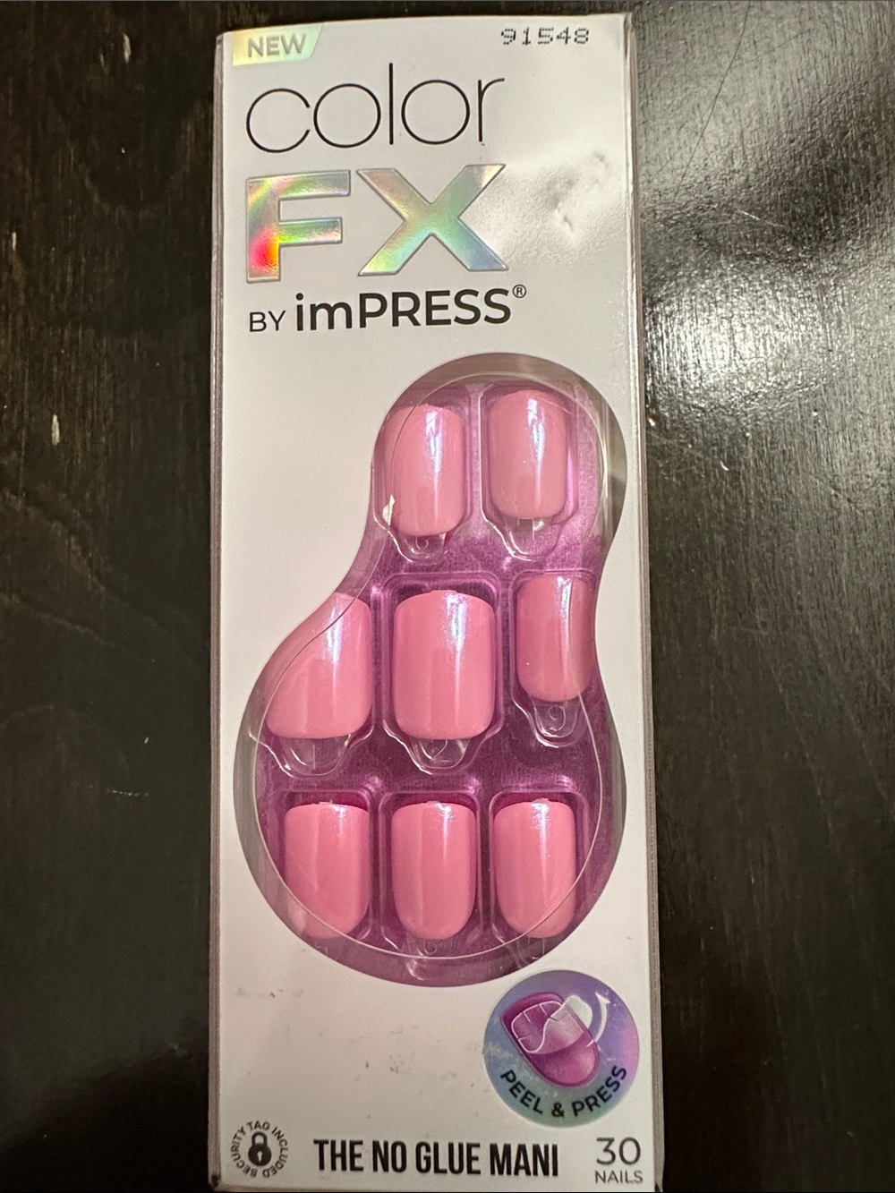 imPRESS Pink Press-On Nails Color FX - Glossy Short Oval Set